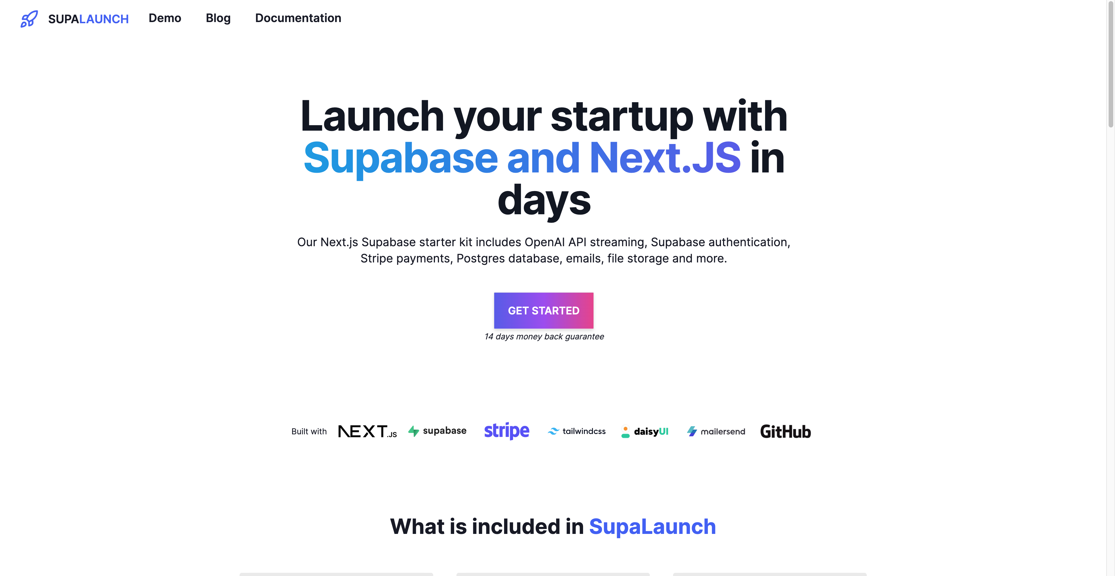 Supabase NextJS Starter Kit SupaLaunch